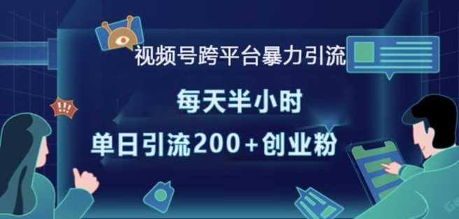 视频号跨平台暴力引流，每天半小时，单日引流200+精准创业粉-蓝天项目网