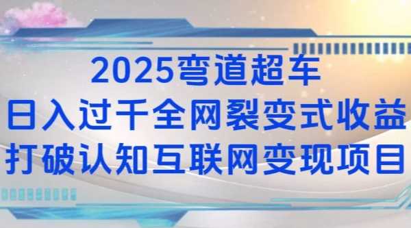 2025弯道超车日入过K全网裂变式收益打破认知互联网变现项目【揭秘】-蓝天项目网