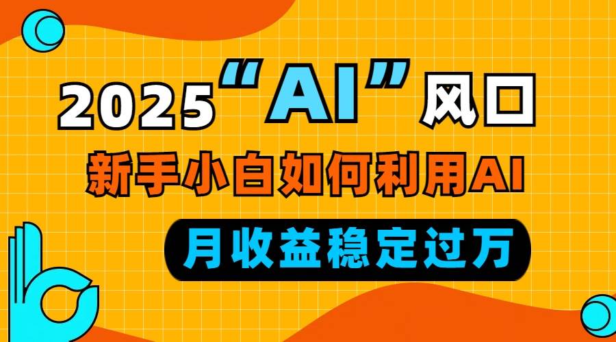 （13821期）2025“ AI ”风口，新手小白如何利用ai，每月收益稳定过万-蓝天项目网