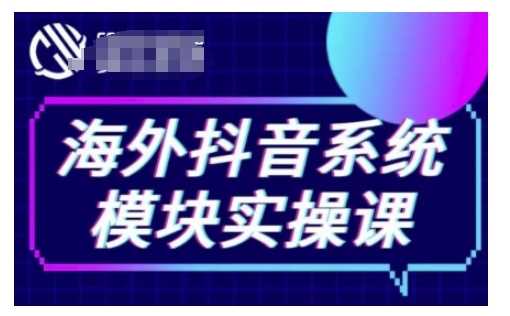 海外抖音Tiktok系统模块实操课，TK短视频带货，TK直播带货，TK小店端实操等-蓝天项目网