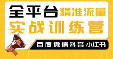 全平台精准流量实战训练营，百度微信抖音小红书SEO引流教程-蓝天项目网