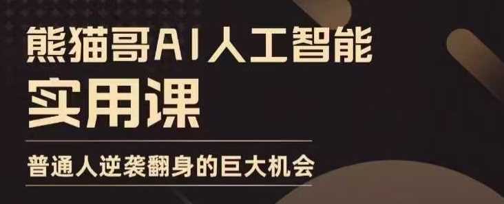 AI人工智能实用课，实在实用实战，普通人逆袭翻身的巨大机会-蓝天项目网