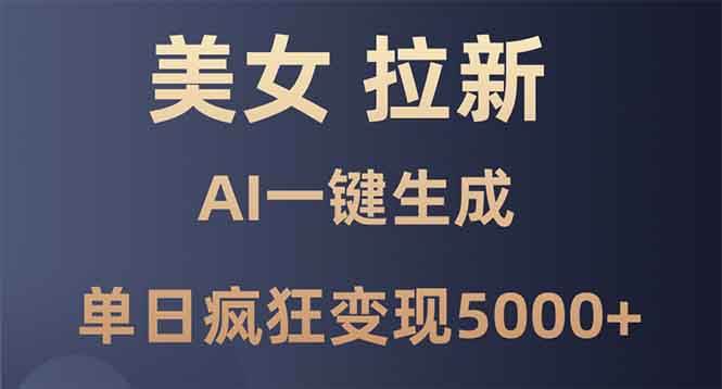 （13866期）美女暴力拉新，通过AI一键生成，单日疯狂变现5000+，纯小白一学就会！-蓝天项目网