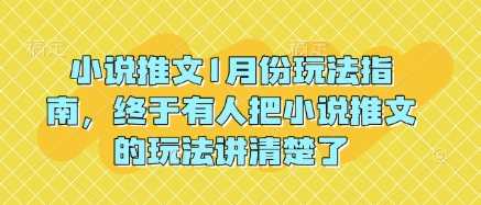 小说推文1月份玩法指南，终于有人把小说推文的玩法讲清楚了!-蓝天项目网