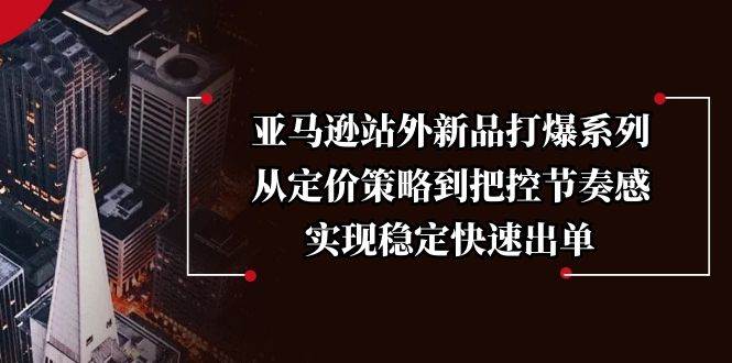 （13970期）亚马逊站外新品打爆系列，从定价策略到把控节奏感，实现稳定快速出单-蓝天项目网