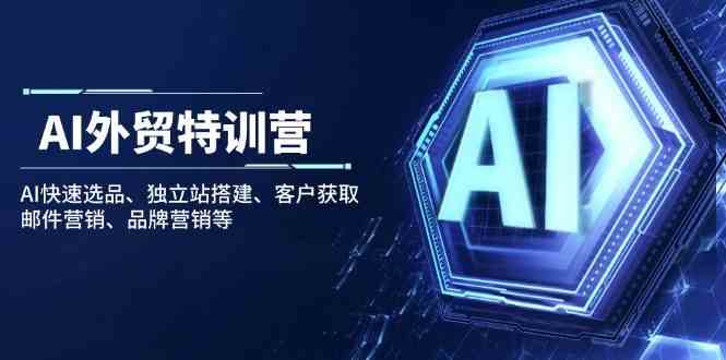 AI外贸特训营：AI快速选品、独立站搭建、客户获取、邮件营销、品牌营销等-蓝天项目网